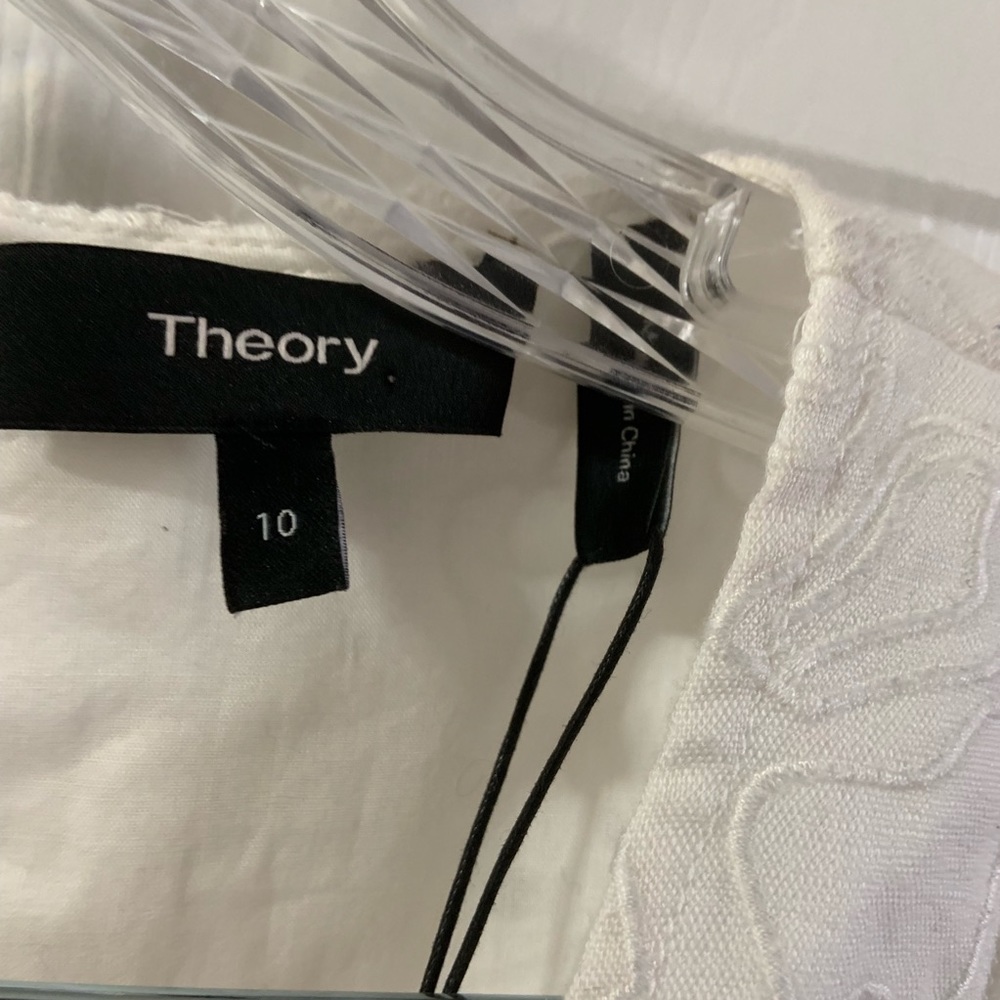 NWT Theory Jemion E White embroidered Eyelet Dress - Picture 6 of 8